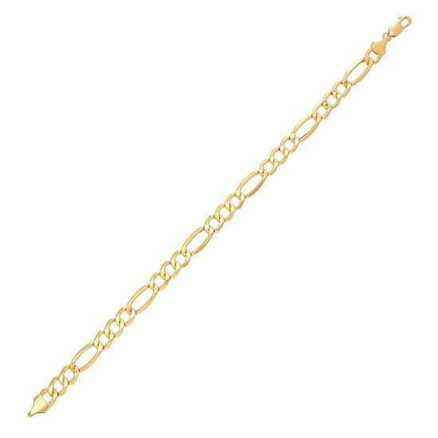 Jewelry * | Deals Everlasting Gold Men'S 10K Gold Figaro Chain Bracelet