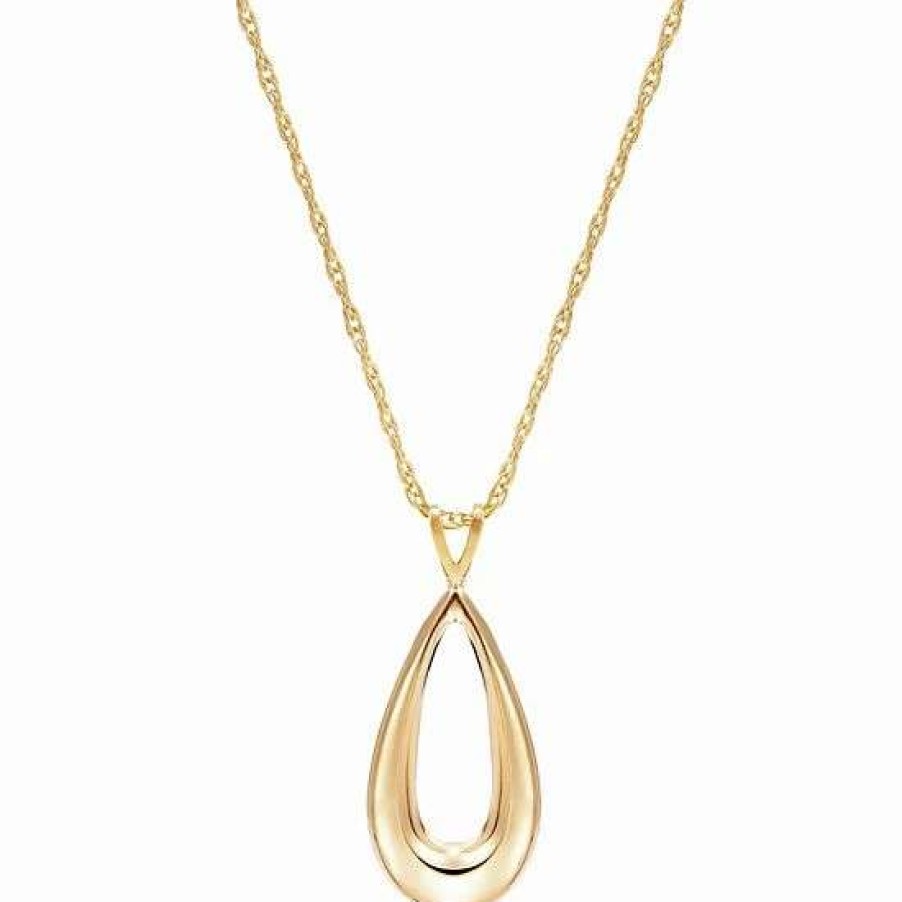 Jewelry * | Best Sale Everlasting Gold 10K Gold Teardrop Pendant Necklace