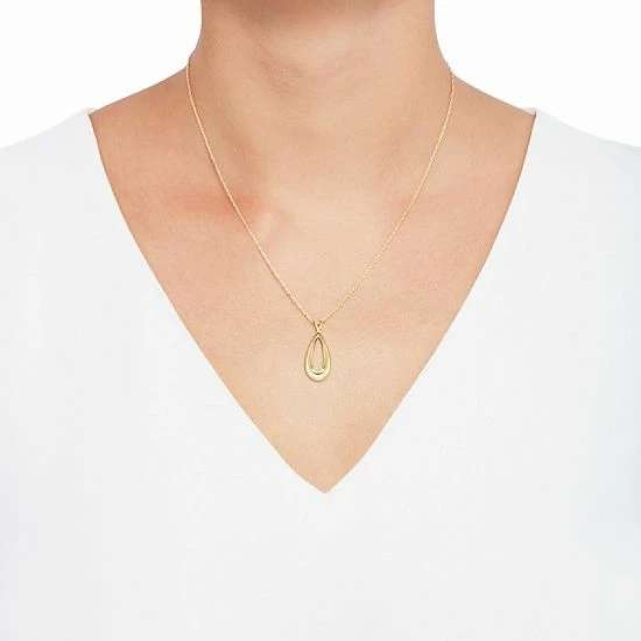 Jewelry * | Best Sale Everlasting Gold 10K Gold Teardrop Pendant Necklace