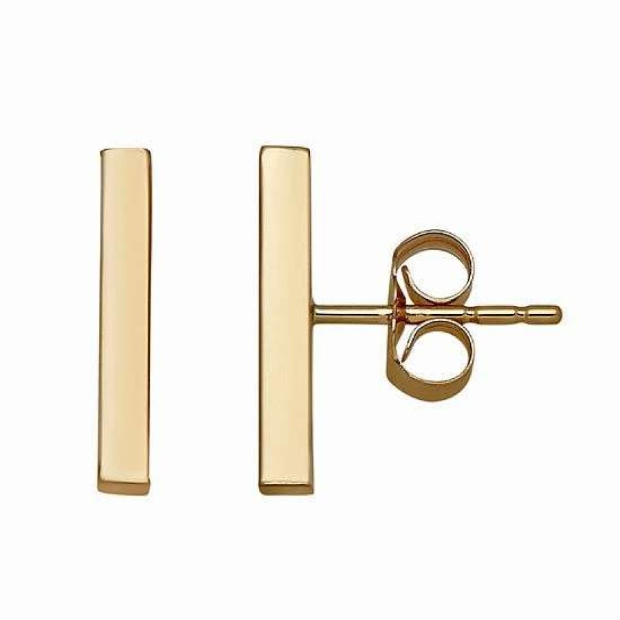 Jewelry * | New Everlasting Gold 14K Gold Stick Stud Earrings