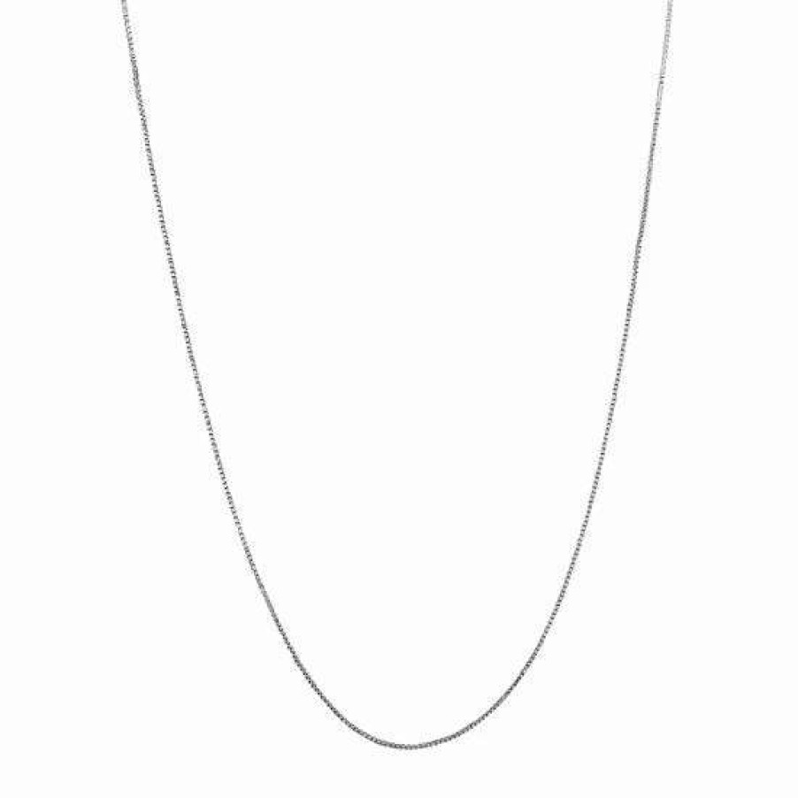 Jewelry * | Discount Everlasting Gold 14K White Gold Box Chain Necklace