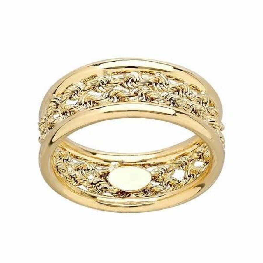 Jewelry * | Best Reviews Of Everlasting Gold 10K Gold Double Rope Ring