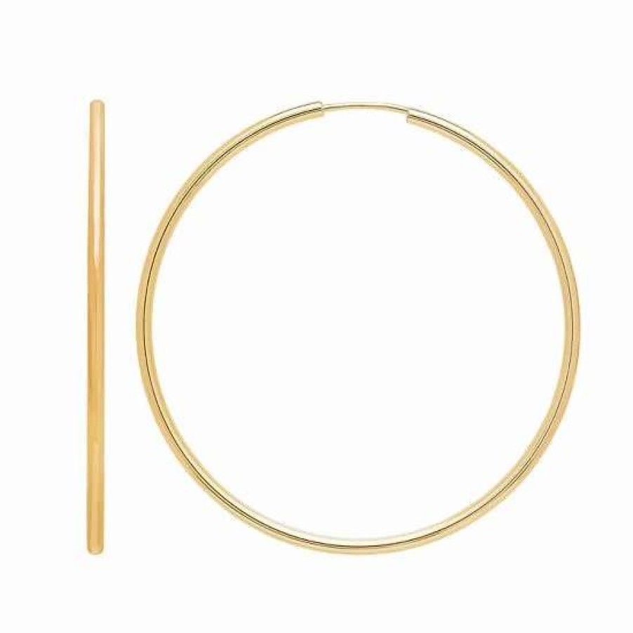 Jewelry * | Hot Sale Everlasting Gold 14K Gold Endless Hoop Earrings