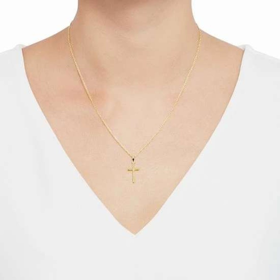 Jewelry * | Deals Everlasting Gold 10K Gold Twist Cross Pendant Necklace