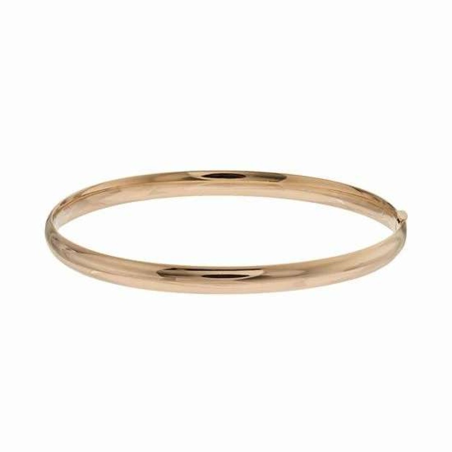 Jewelry * | Hot Sale Everlasting Gold 10K Gold Hinged Bangle Bracelet