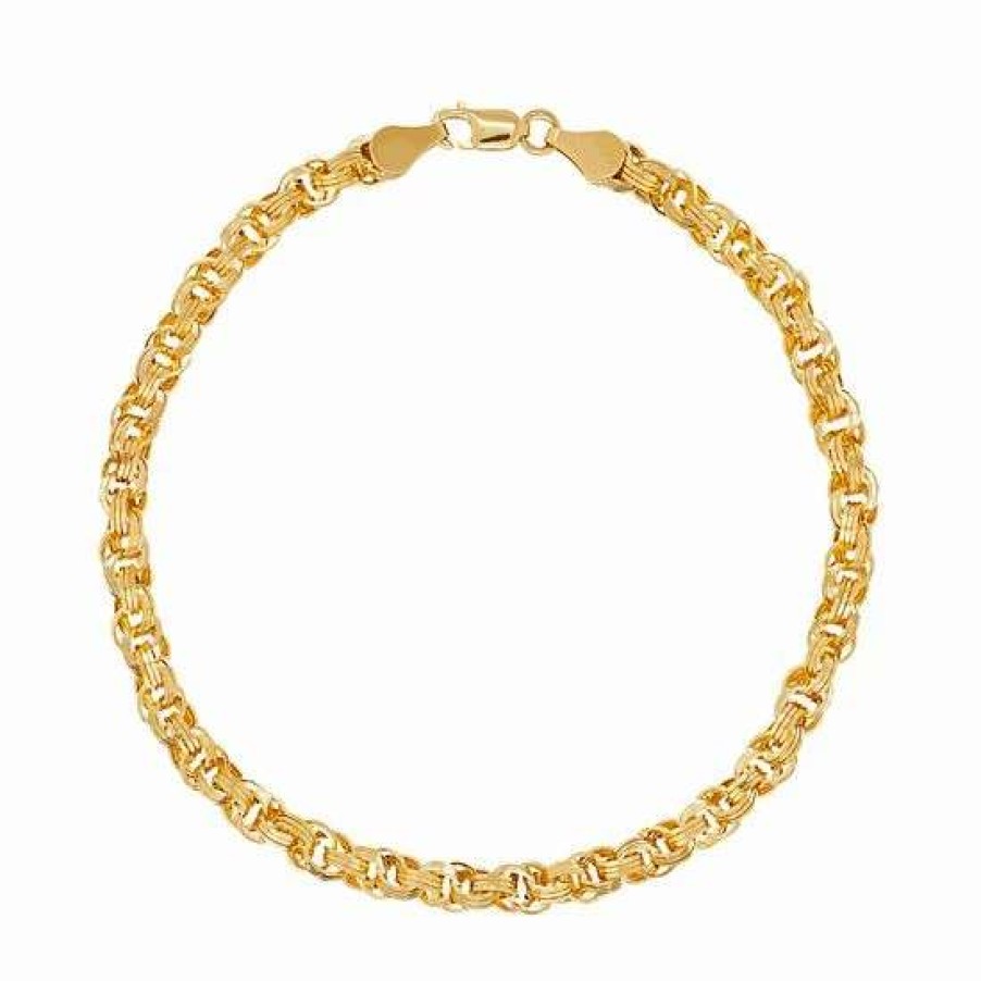 Jewelry * | Budget Everlasting Gold 14K Gold Circle Link Bracelet