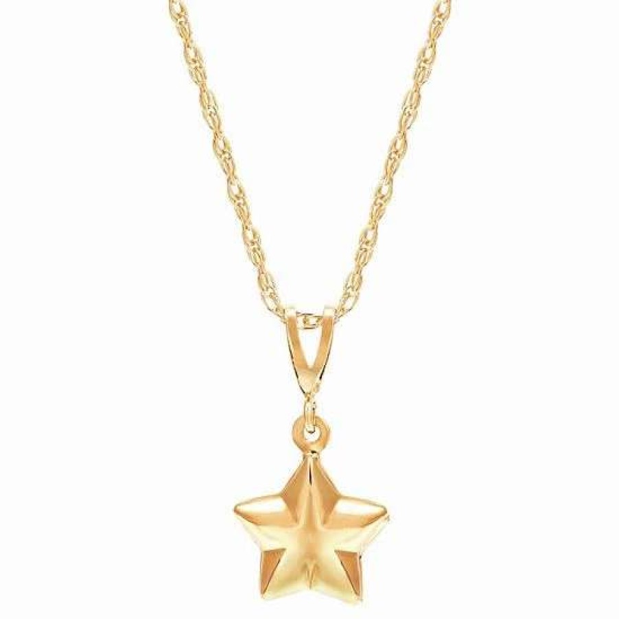 Jewelry * | Hot Sale Everlasting Gold 10K Gold Star Charm Pendant Necklace