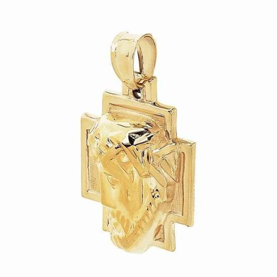 Jewelry * | Promo Everlasting Gold 10K Gold Christ Head Charm