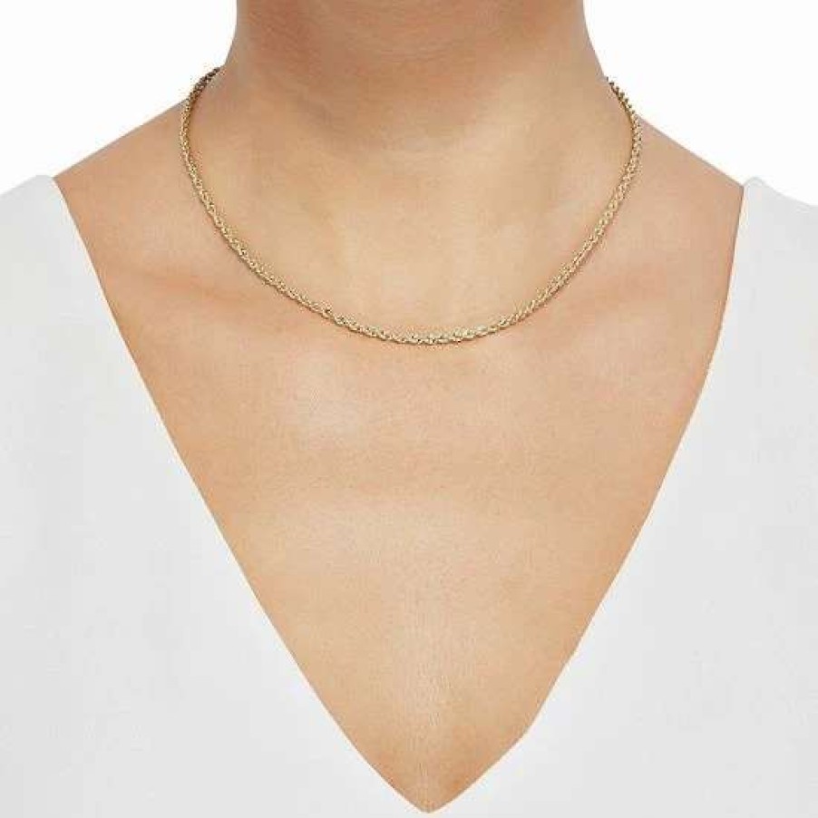 Jewelry * | Deals Everlasting Gold 14K Gold Hollow Glitter Chain Necklace