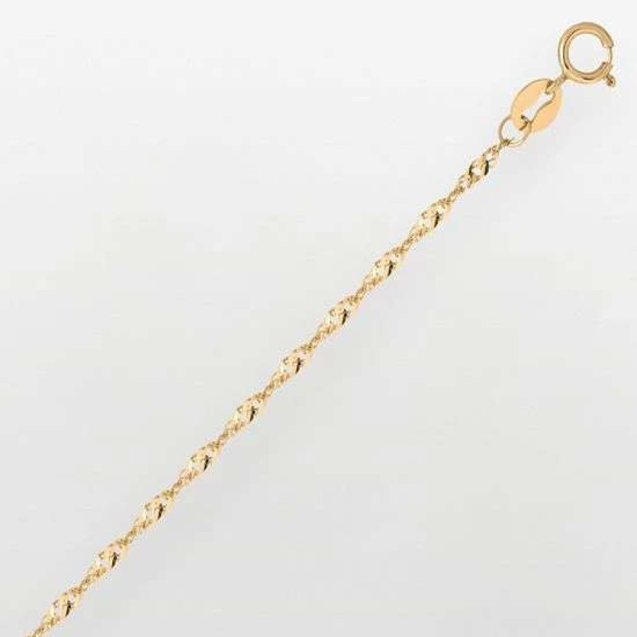 Jewelry * | Best Sale Everlasting Gold 14K Gold Singapore Chain Necklace