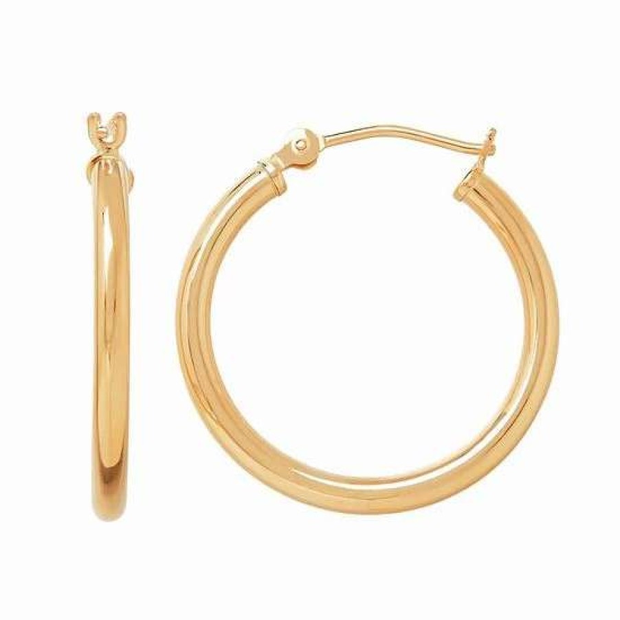 Jewelry * | Best Sale Everlasting Gold 14K Gold Tube Hoop Earrings