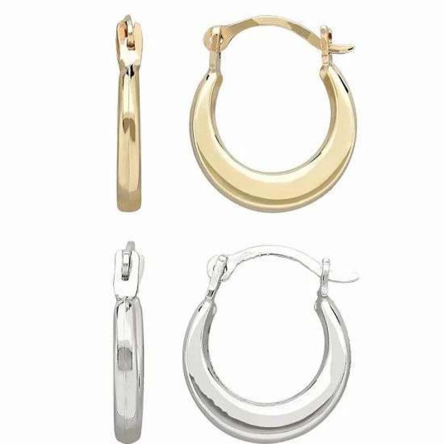 Jewelry * | Hot Sale Everlasting Gold 10K Gold Hoop Earring Set