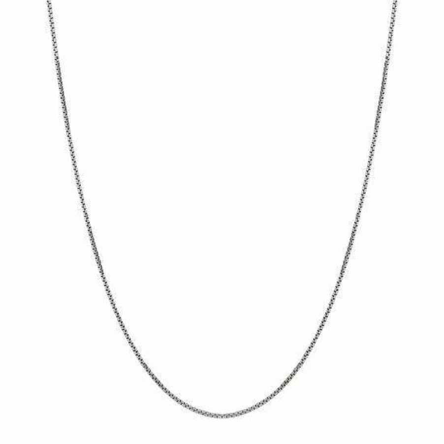 Jewelry * | Best Sale Everlasting Gold 14K White Gold Box Chain Necklace