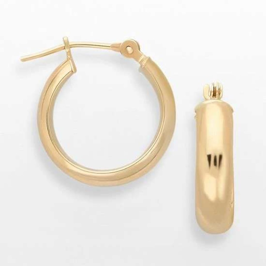 Jewelry * | Brand New Everlasting Gold 10K Gold Hoop Earrings