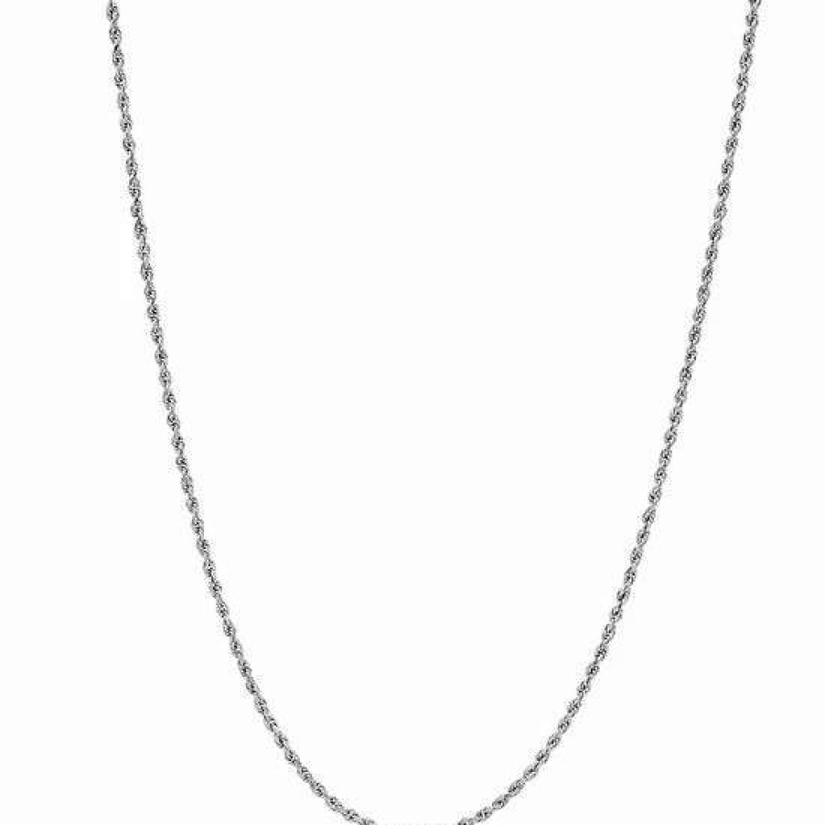 Jewelry * | Discount Everlasting Gold 14K White Gold Glitter Rope Chain 18 In.