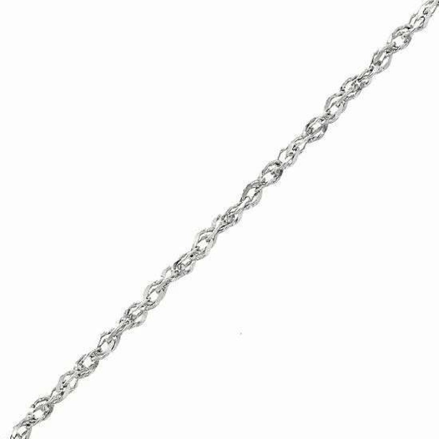 Jewelry * | Best Pirce Everlasting Gold 14K White Gold 1.15 Mm Solid Perfectina Chain Necklace 18 In.