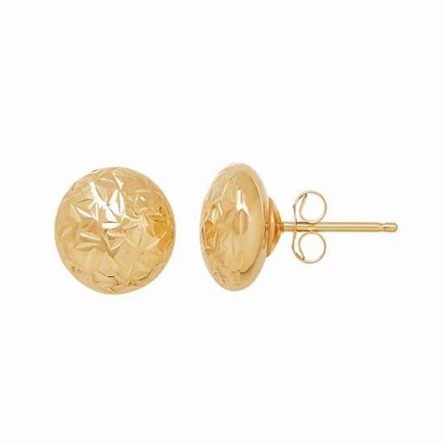 Jewelry * | Discount Everlasting Gold 14K Gold Textured Ball Stud Earrings