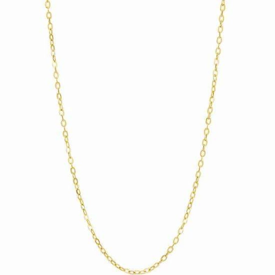 Jewelry * | Best Pirce Everlasting Gold 14K Gold 1.55 Mm Hollow Flat Rolo Chain Necklace 18 In.