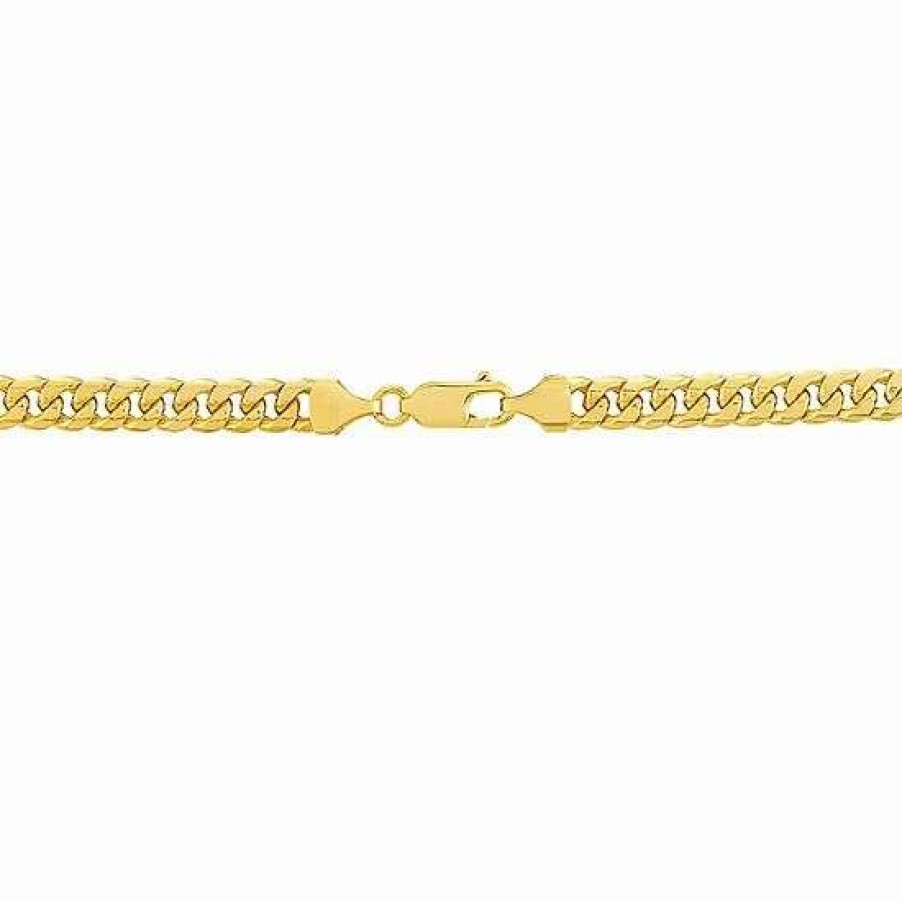 Jewelry * | Top 10 Everlasting Gold 10K Gold 6.15 Mm Hollow Miami Curb Chain Necklace 26 In.