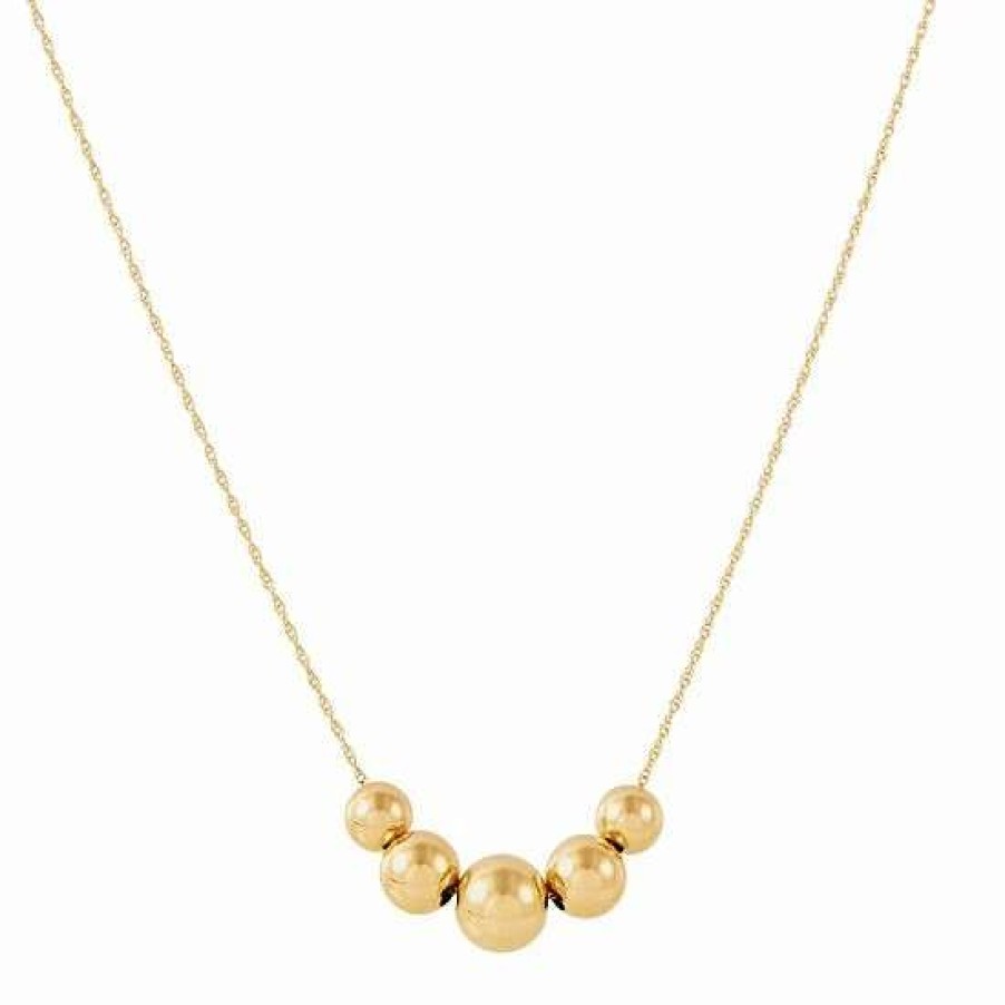 Jewelry * | Best Sale Everlasting Gold 14K Gold Graduated Bead Necklace