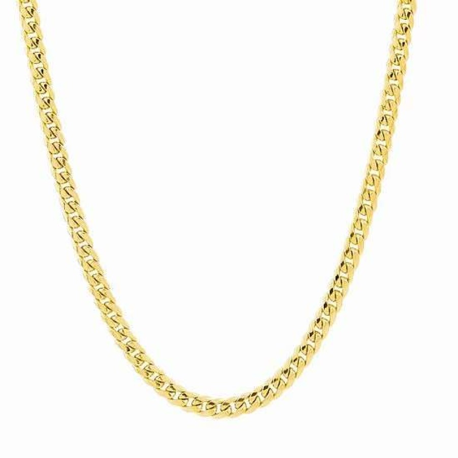 Jewelry * | Top 10 Everlasting Gold 14K Gold 3.0 Mm Hollow Miami Cuban Chain Necklace 22 In.