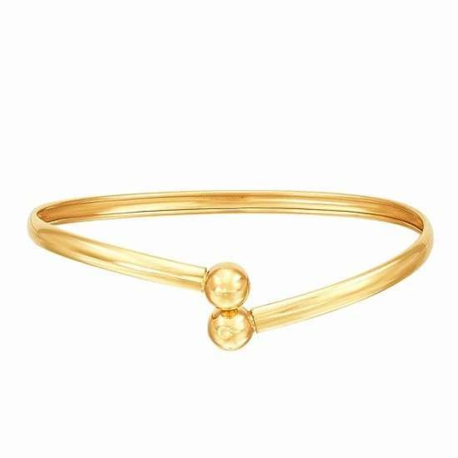 Jewelry * | Cheap Everlasting Gold 10K Gold Ball Bypass Bracelet