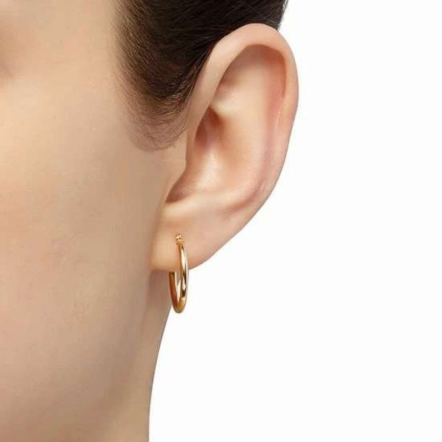 Jewelry * | Best Sale Everlasting Gold 10K Gold Tube Hoop Earrings