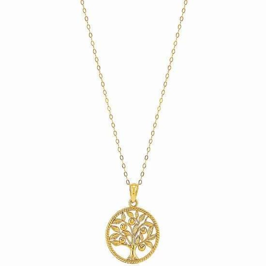 Jewelry * | Flash Sale Everlasting Gold 10K Gold Family Tree Pendant